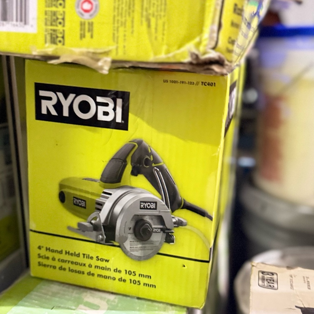 Ryobi Yellow Hand Held Tile Saw